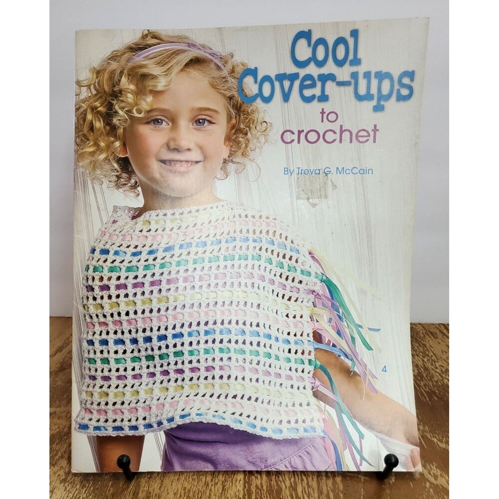 Y2K Crochet Pattern Book Leisure Arts Cool Cover-ups Girls Shrug Shawl